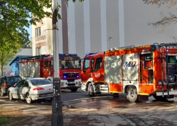 Pożar kamienicy przy Targowej w Łodzi