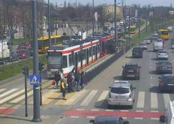 zatrzymanie ruchu tramwajów na Piłsudskiego