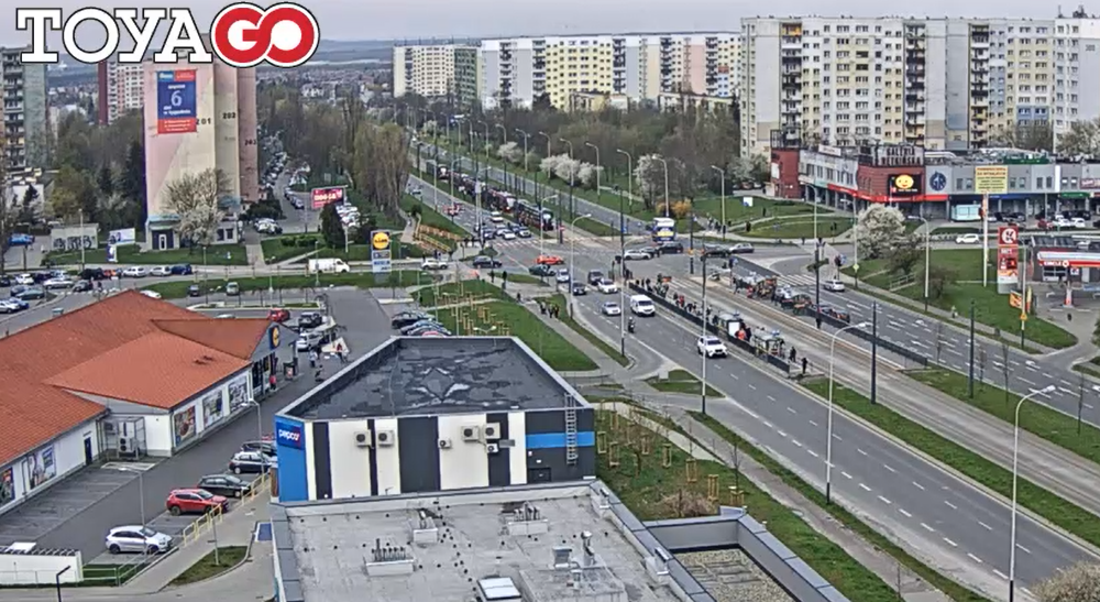 Zatrzymanie ruchu tramwajowego na Retkini