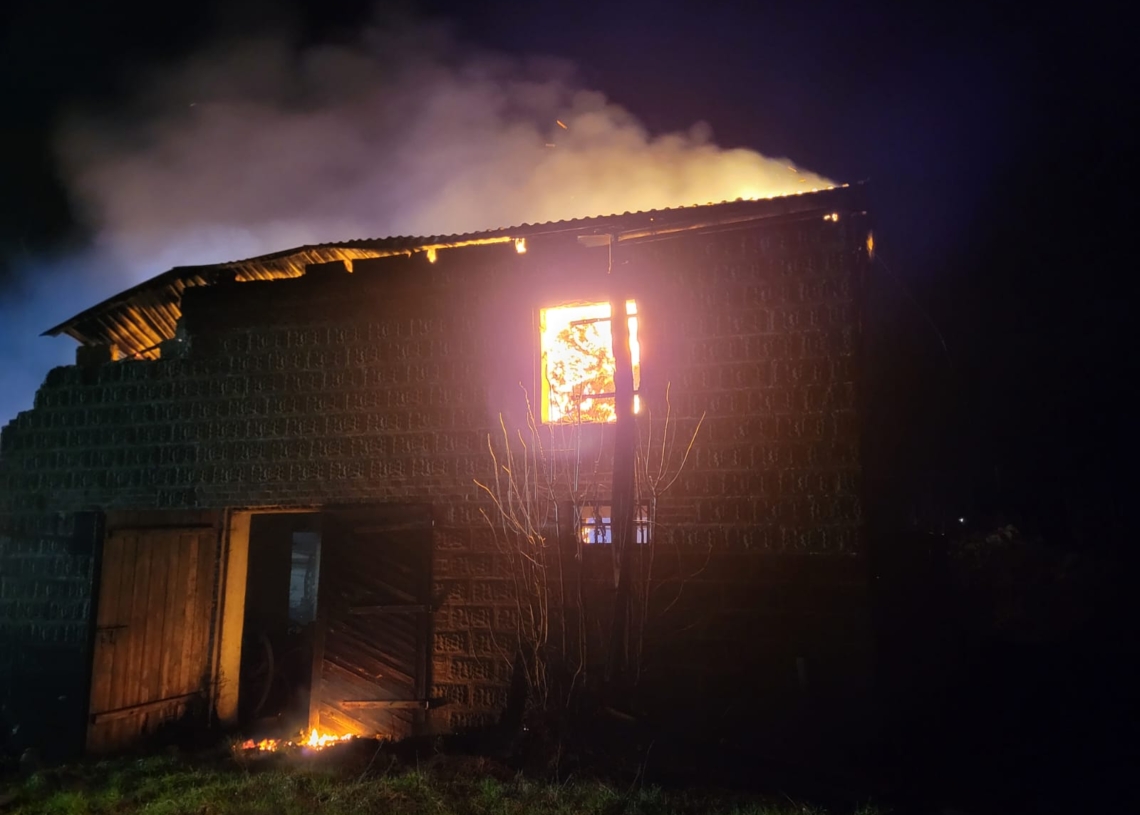 Podpalenie w miejscowości Grójec Wielki