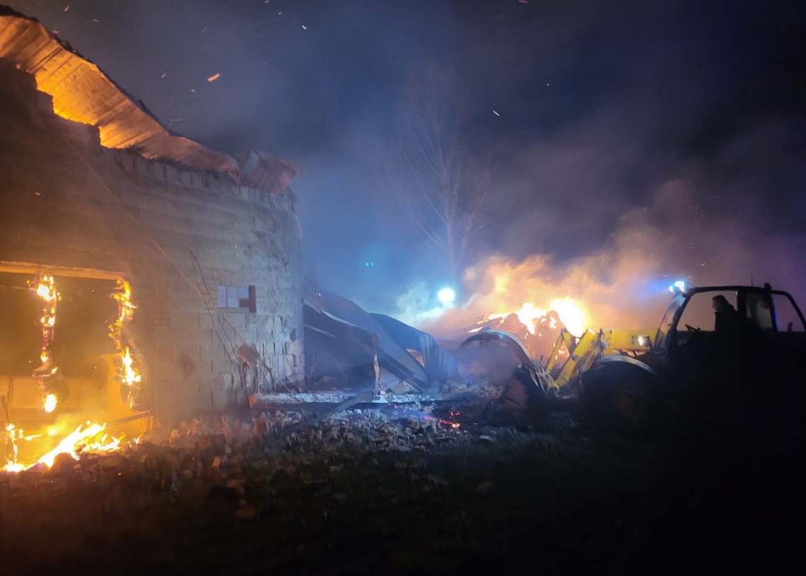 Podpalenie w miejscowości Grójec Wielki