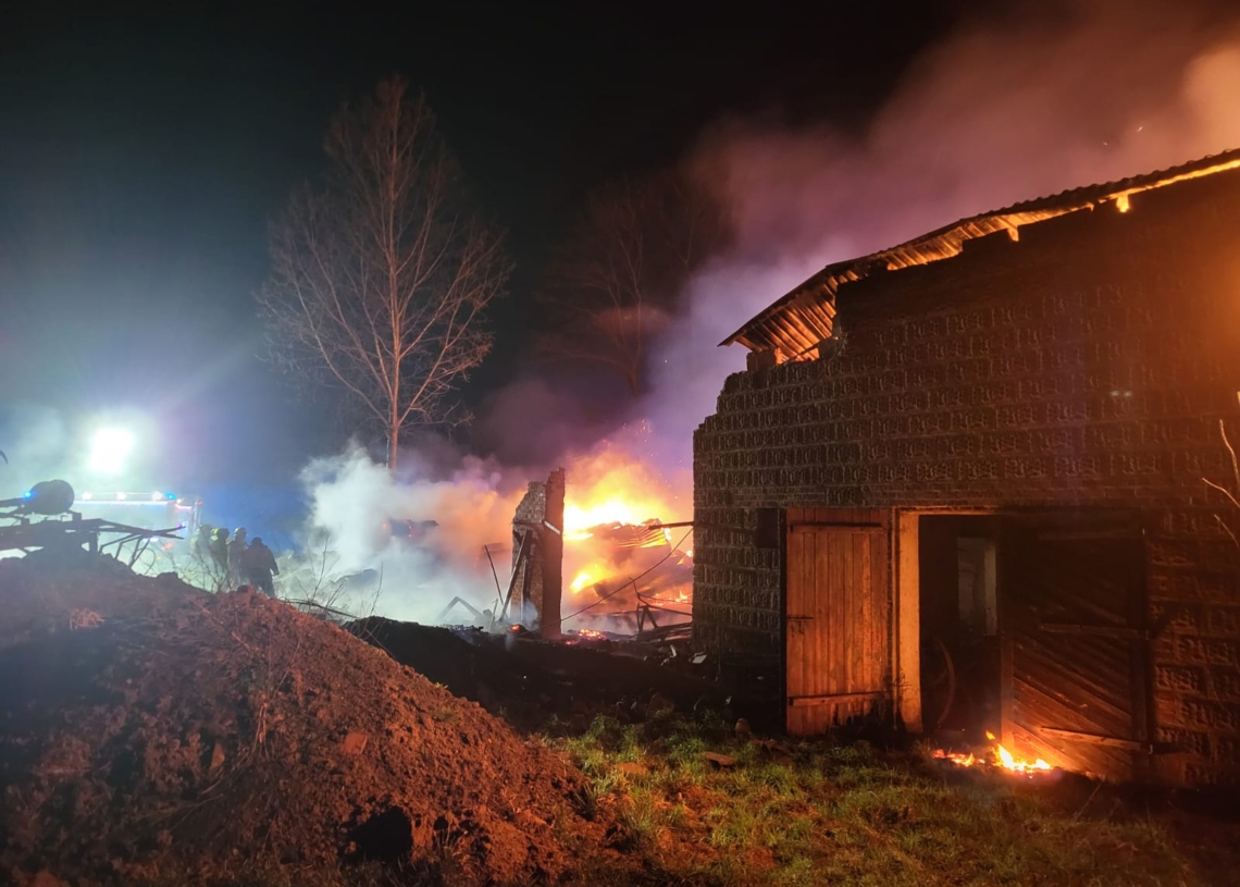 Podpalenie w miejscowości Grójec Wielki