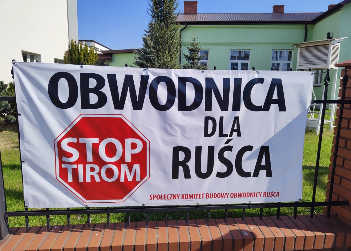 Protest w Ruścu na DK74