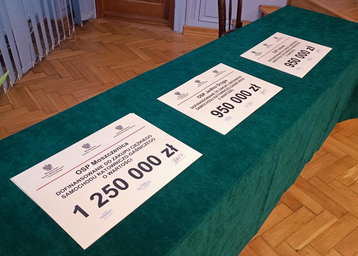 Promesy na zakup nowych wozów bojowych dla 11 jednostek OSP z terenu powiatów bełchatowskiego, piotrkowskiego i radomszczańskiego
