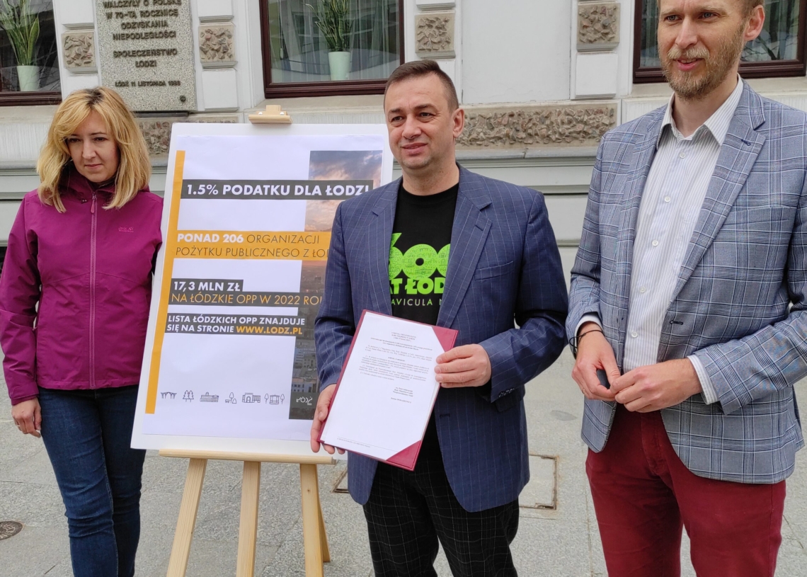 Radni z Łodzi apelują o przekazanie 1.5 proc. łódzkim organizacjom pożytku publicznego