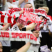 Doping kibiców w meczu ŁKS Commercecon Łódź - BKS BOSTIK Bielsko-Biała