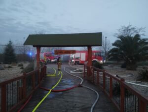 Pożar na terenie ZOO Borysew