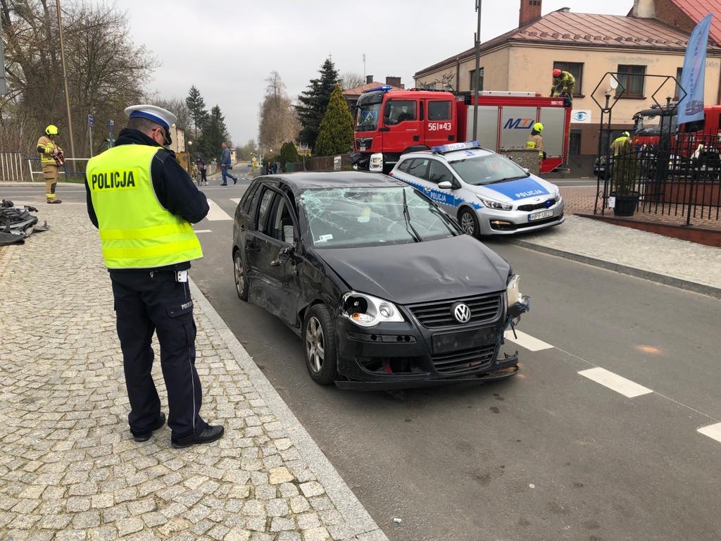 Wypadek w Wieruszowie. 2 osoby ranne 1 Wypadek w Wieruszowie. 2 osoby ranne