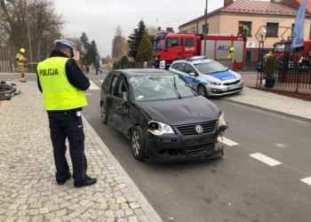 Wypadek w Wieruszowie. 2 osoby ranne