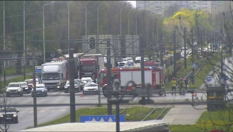 Kolizja na Włókniarzy w Łodzi