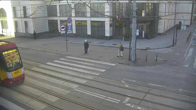 Zatrzymanie ruchu tramwajów na Piotrkowskiej w Łodzi