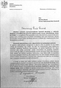 Krzysztof Kwiatkowski złożył wniosek do NIK