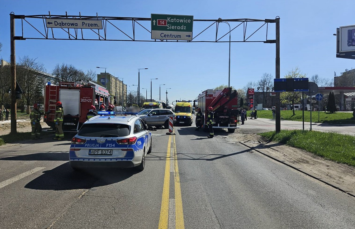 Wypadek na Śmigłego-Rydza z udziałem motocyklisty. Utrudnienia mogą trwać do godz. 17