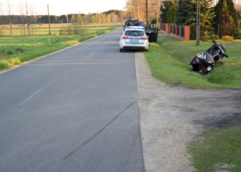 Wypadek pod Bełchatowem. Sarna wbiegła pod koła motocykla