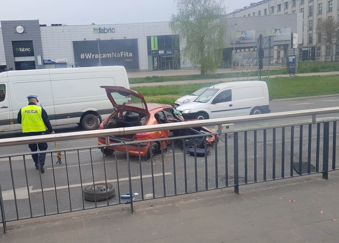 Wypadek na Piłsudskiego w Łodzi