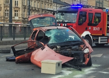 Wypadek na Piłsudskiego w Łodzi