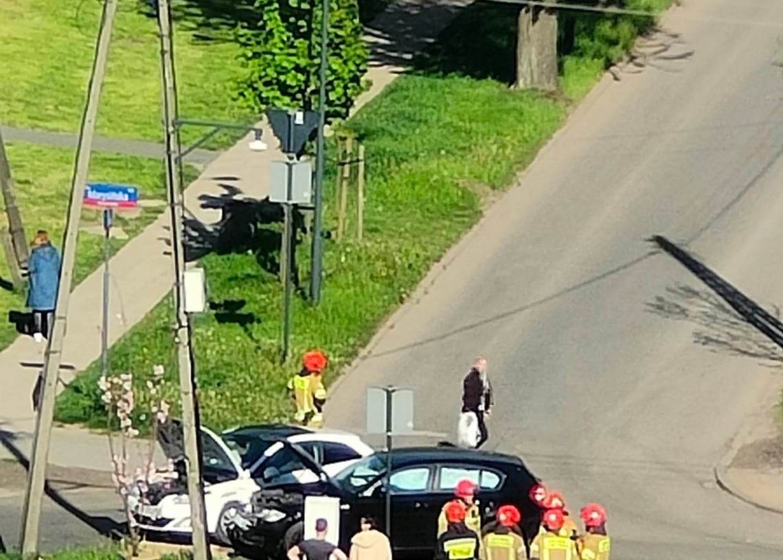Wypadek na Marysińskiej przy Okopowej w Łodzi