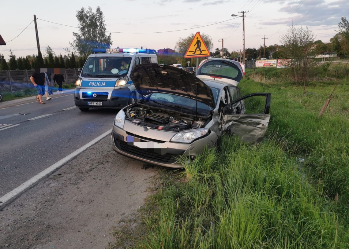 Wypadek na DK71 w Aleksandrowie Łódzkim. Zderzenie 3 aut
