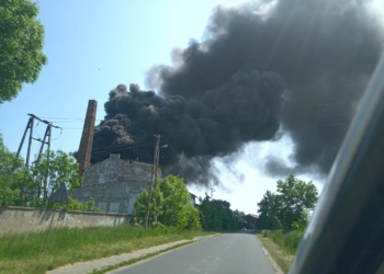 Pożar zbiorników z chemikaliami w miejscowości Łanięta