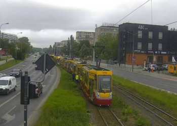 zatrzymanie ruchu tramwajów na Zgierskiej