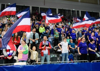 Doping na meczu Grot Budowlani Łódź - BKS BOSTIK Bielsko Biała