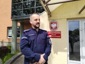 Grzegorz Stasiak, oficer prasowy KPP w Tomaszowie Maz.