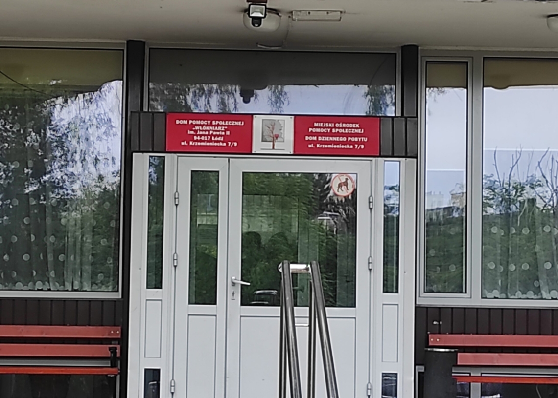 Protest pracowników DPS "Włókniarz" w Łodzi