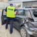Wypadek na Łagiewnickiej. Osobówka zderzyła się z tramwajem linii 3 w pobliżu Dolnej 5 Wypadek na Łagiewnickiej