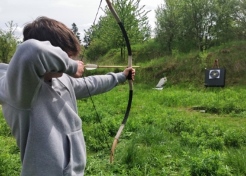Treningi łuczników średniowiecznych w Wieluniu