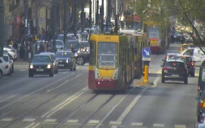 Zatrzymanie ruchu tramwajów na Piotrkowskiej przy Żwirki. Są objazdy 1 Zatrzymanie ruchu tramwajów na Piotrkowskiej przy Żwirki