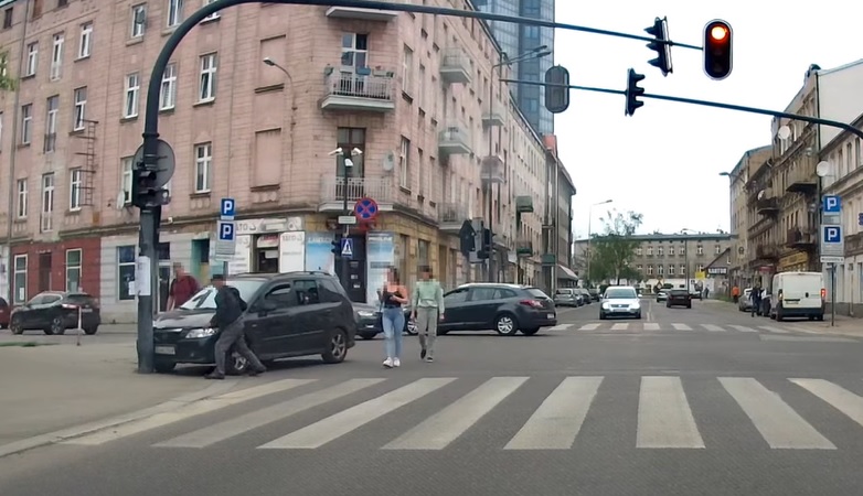Niecodzienna sytuacja na Górnej w Łodzi