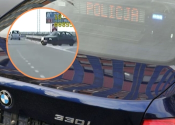 Pirat drogowy w BMW na A1