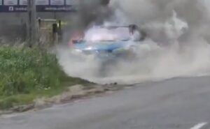 Pożar samochodu na Szczecińskiej