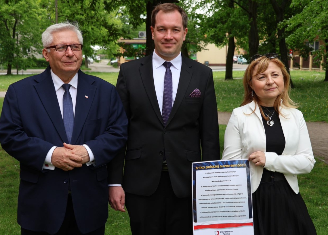 Suwerenna Polska w Łęczycy. Politycy przedstawili główne założenia partii 1 Suwerenna Polska w Łęczycy