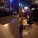 Wypadek na Siewnej. Rozbite BMW na drzewie