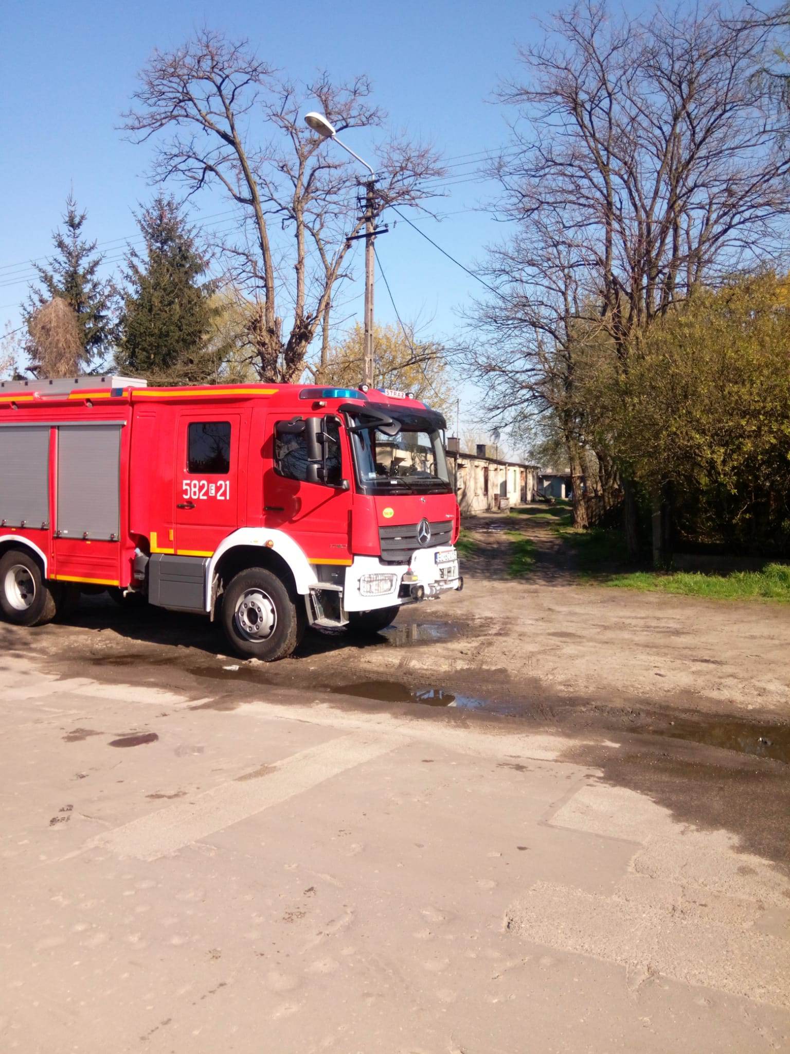 pożar w Zgierzu