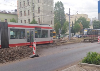 zatrzymanie ruchu tramwajowego na Zachodniej