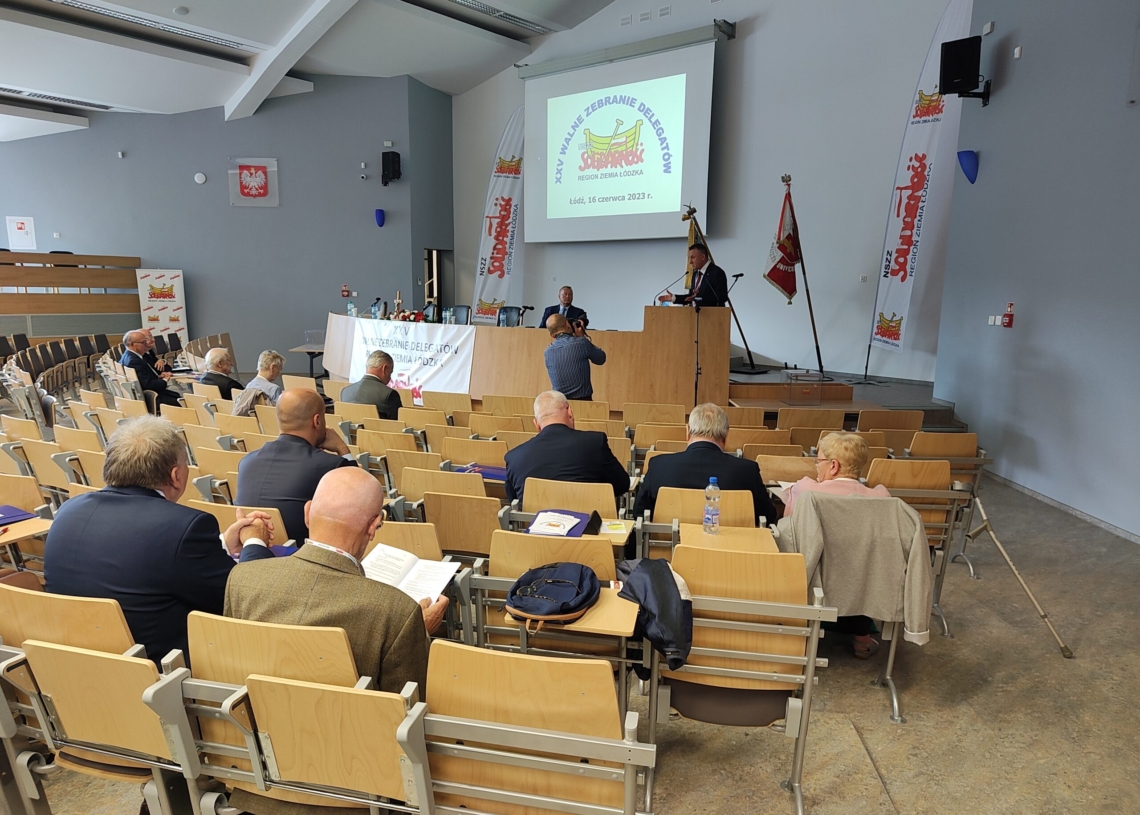 Obrady Zarządu Regionu Łódzkiego NSZZ Solidarność. Waldemar Krenc ponownie przewodniczącym związku w Łódzkiem [ZDJĘCIA]