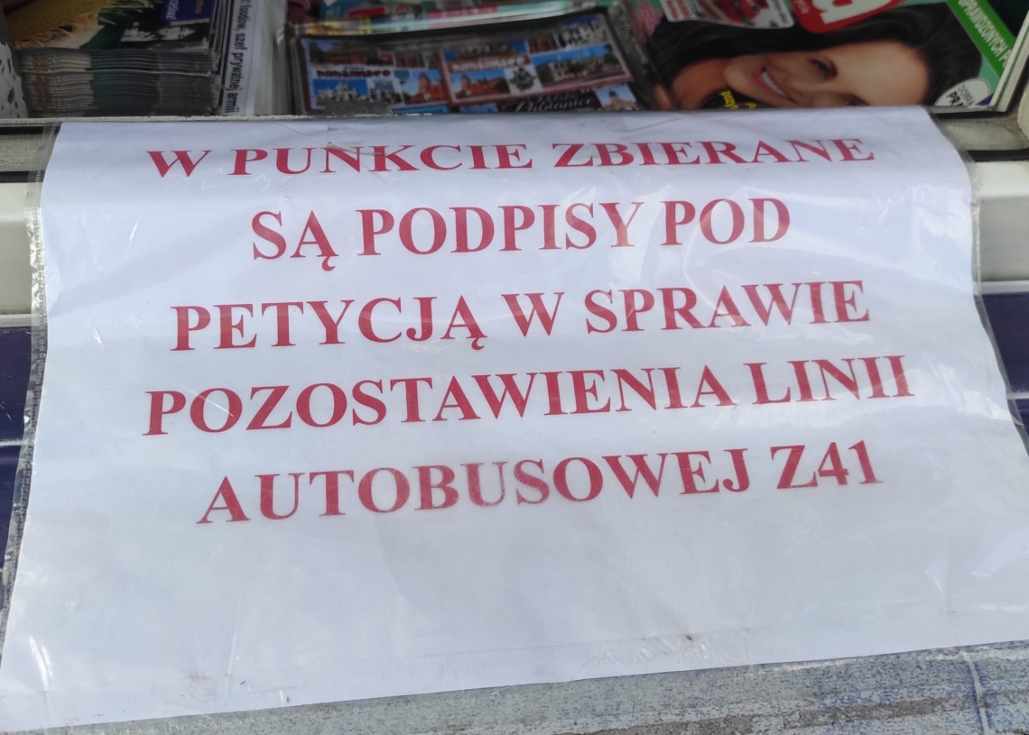 Mieszkańcy Pabianic chcą pozostawienia autobusowej linii Z41. Pod petycją zebrano już 600 podpisów