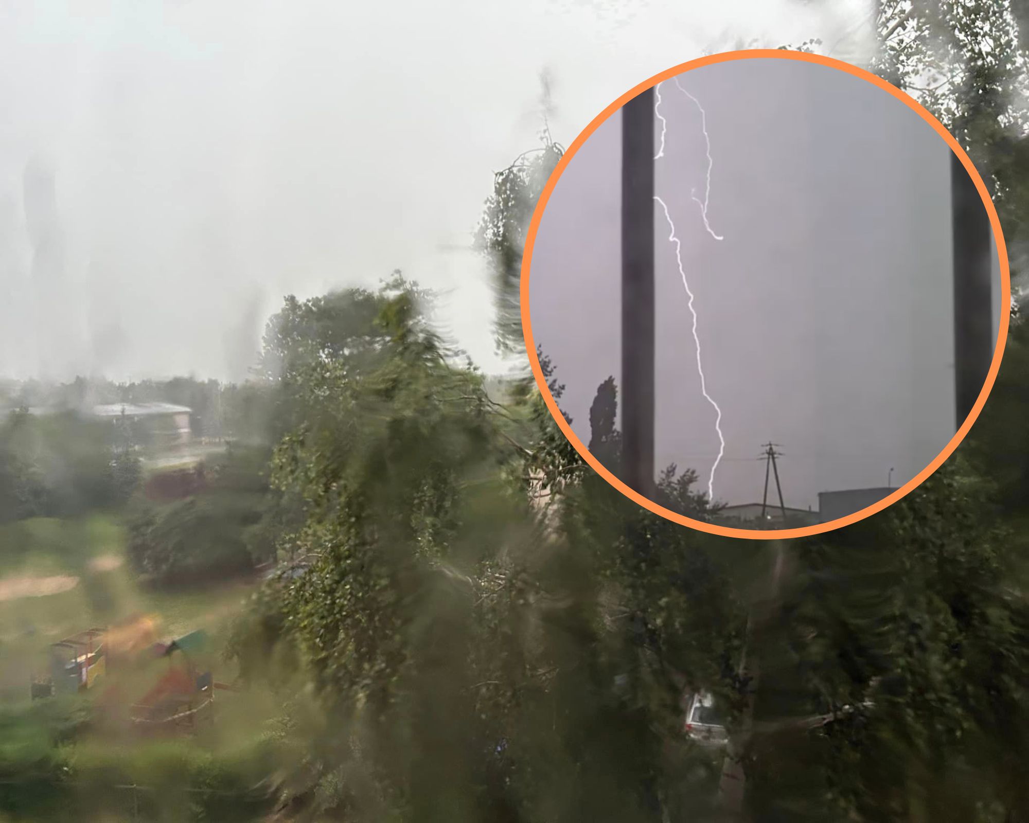 Nawałnice nad Łódzkiem. Ulewa w Piotrkowie, burza w Sieradzu