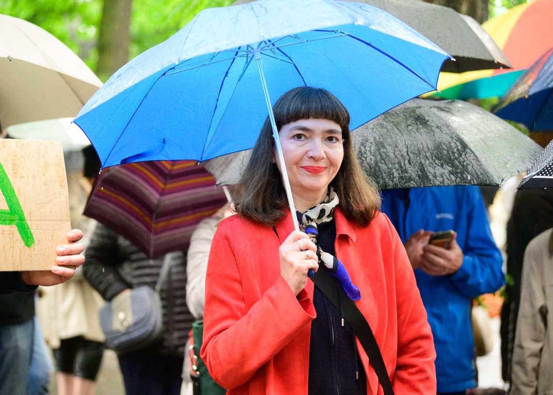 Protest przed Okręgową Izbą Lekarską w Łodzi