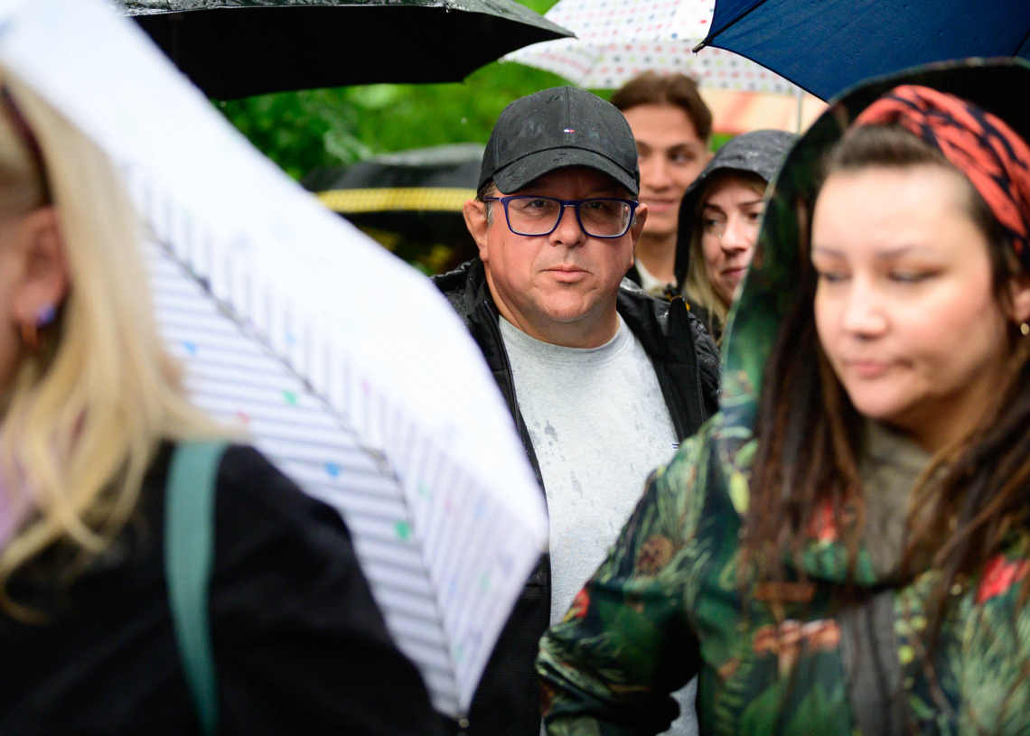 Protest przed Okręgową Izbą Lekarską w Łodzi