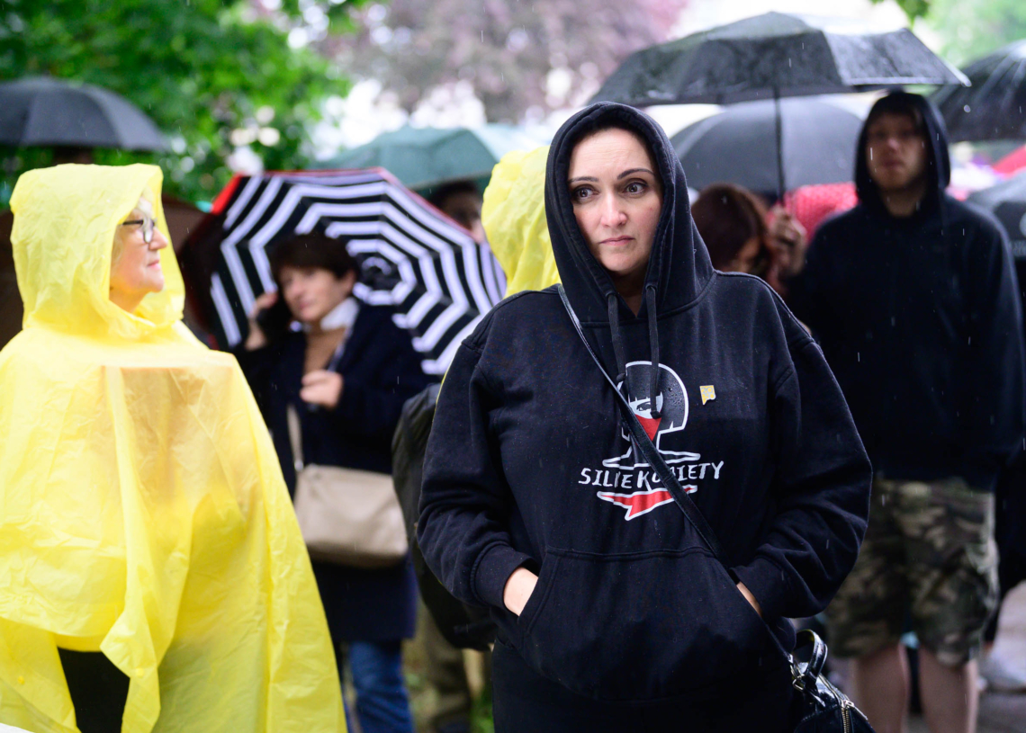 Protest przed Okręgową Izbą Lekarską w Łodzi