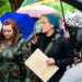 protest przed Okręgową Izbą Lekarską w Łodzi
