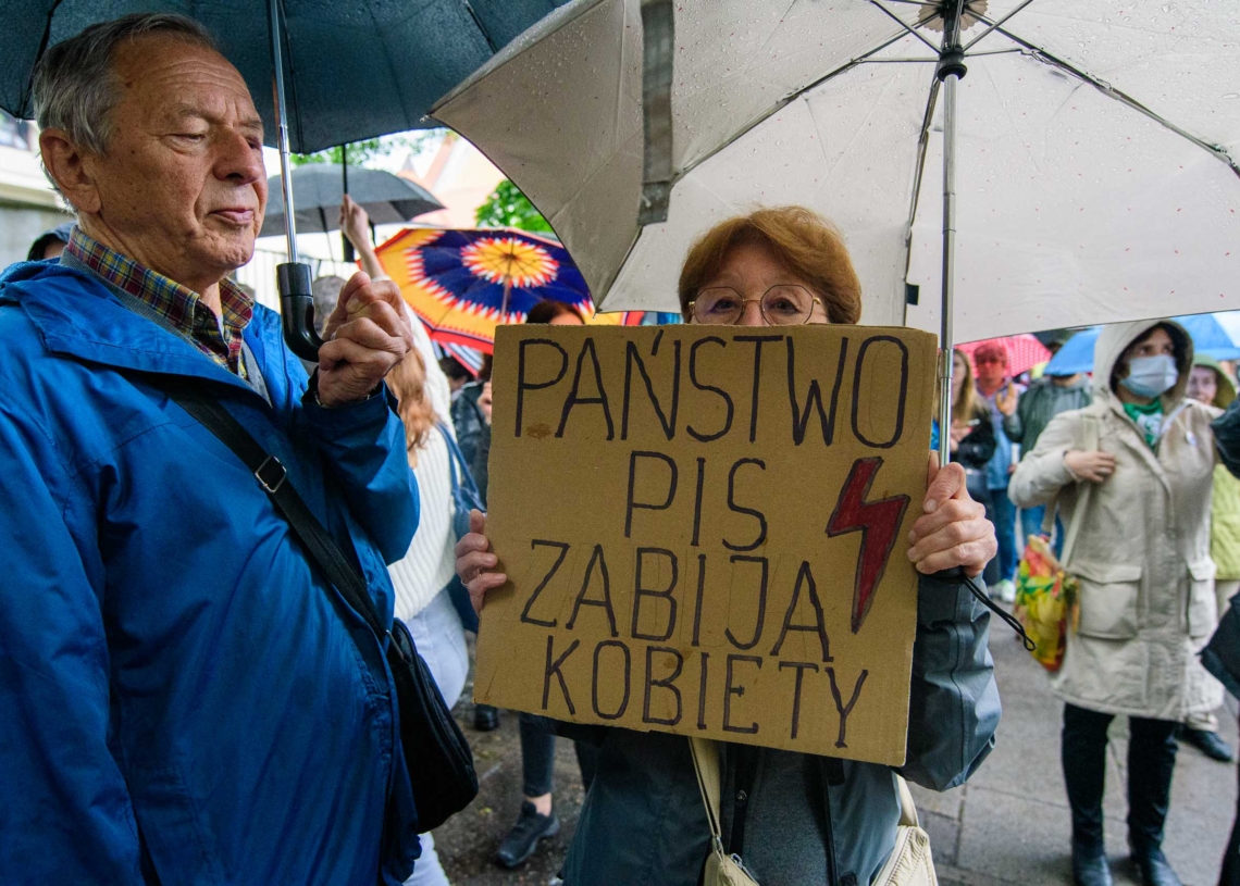Protest przed Okręgową Izbą Lekarską