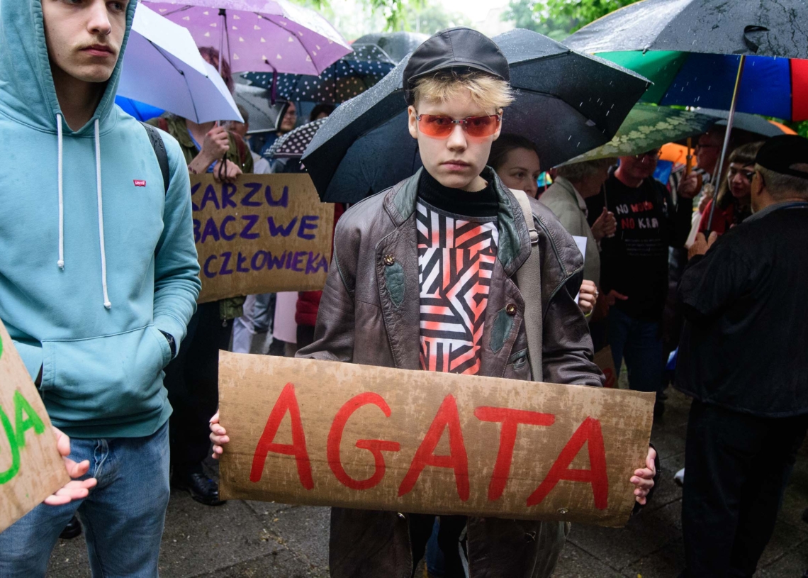 Protest przed Okręgową Izbą Lekarską