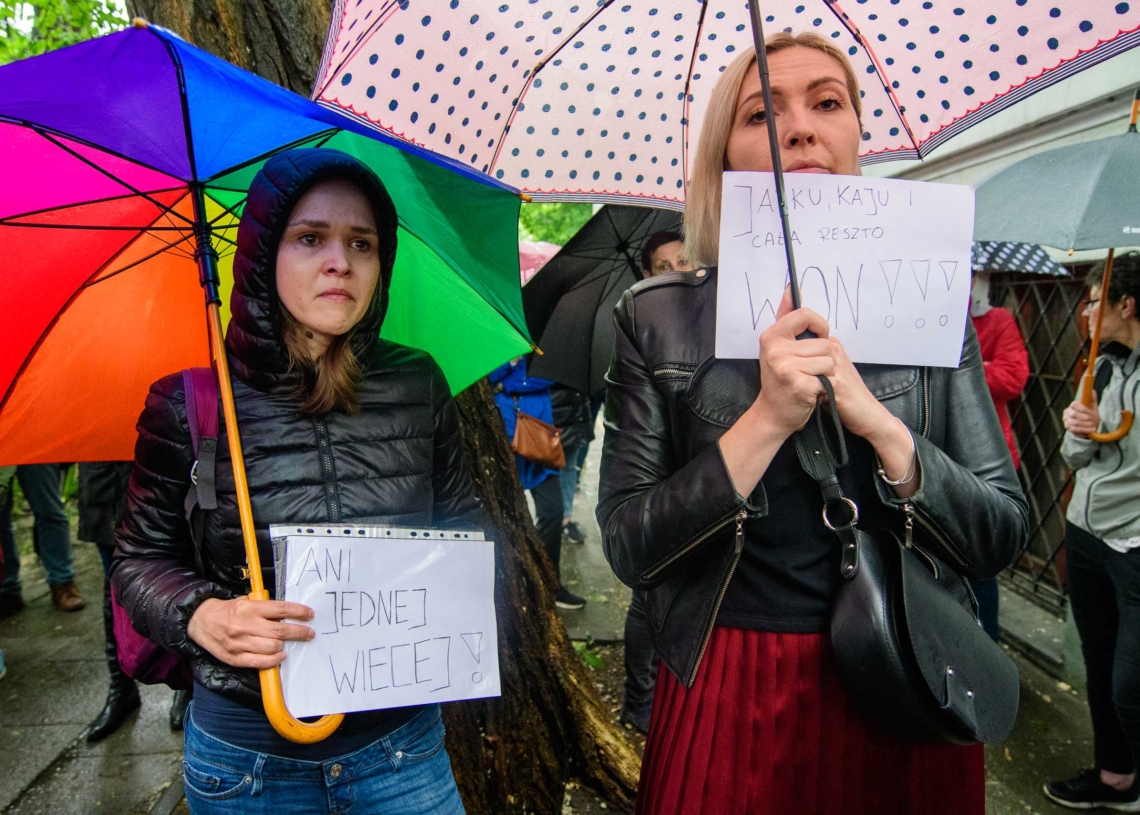Protest przed Okręgową Izbą Lekarską