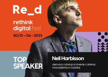 Neil Harbisson w Łodzi