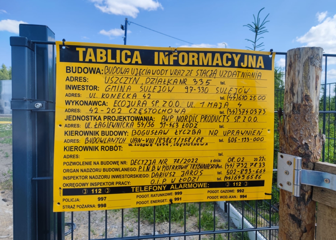 Budowa wodociągu w Uszczynie