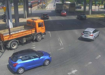 zatrzymanie ruchu tramwajów na Mickiewicza